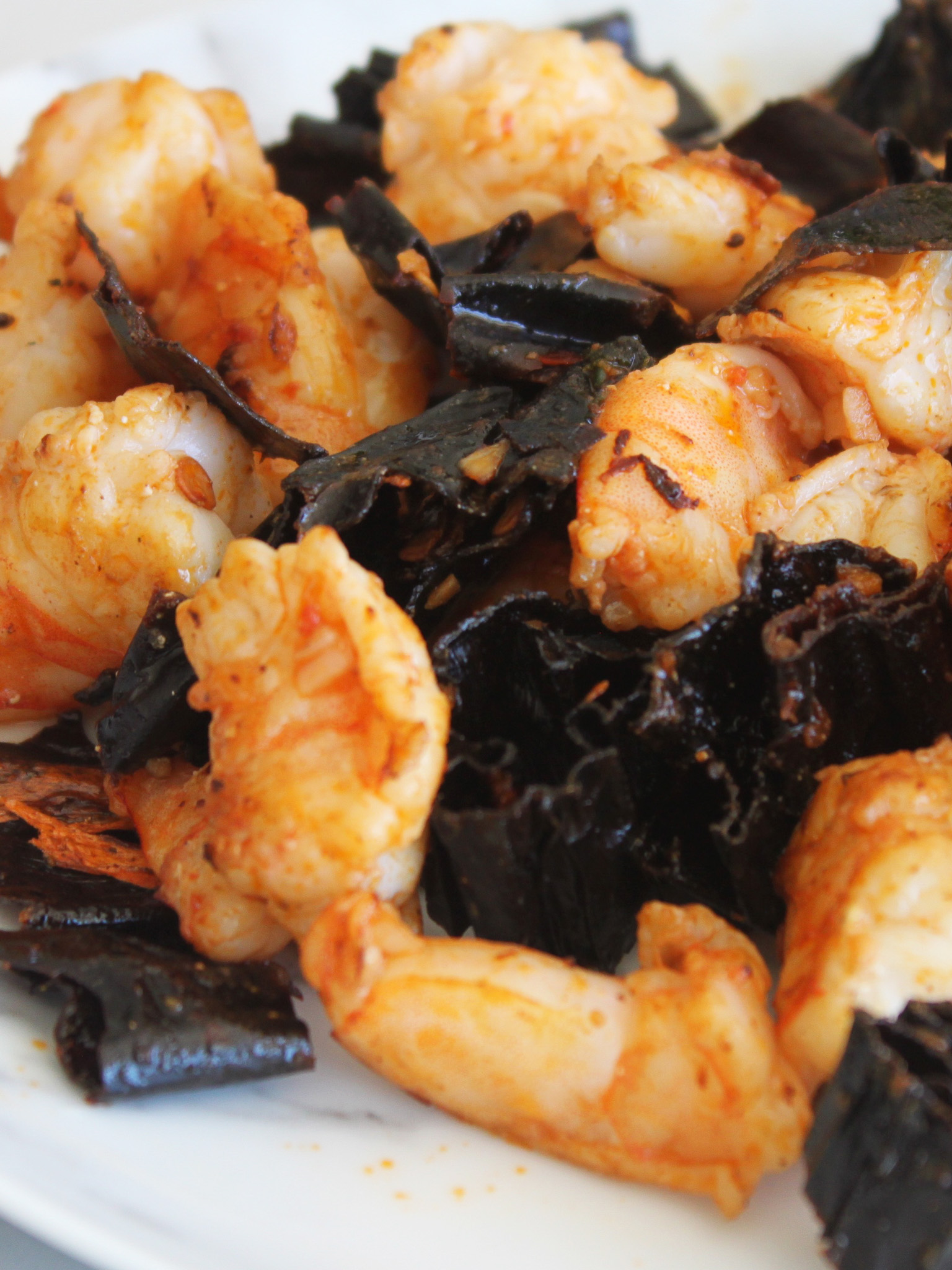 Camarones al Ajillo con Chile Pasilla